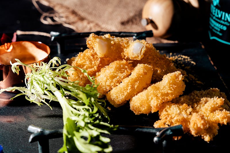 Baja Fish Tacos with crispy battered fish